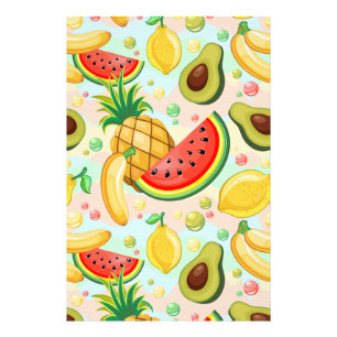 Foto Padrão de Frutas de Verão Fresco