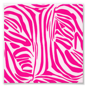 Foto Padrão de Impressão de Zebra Rosa