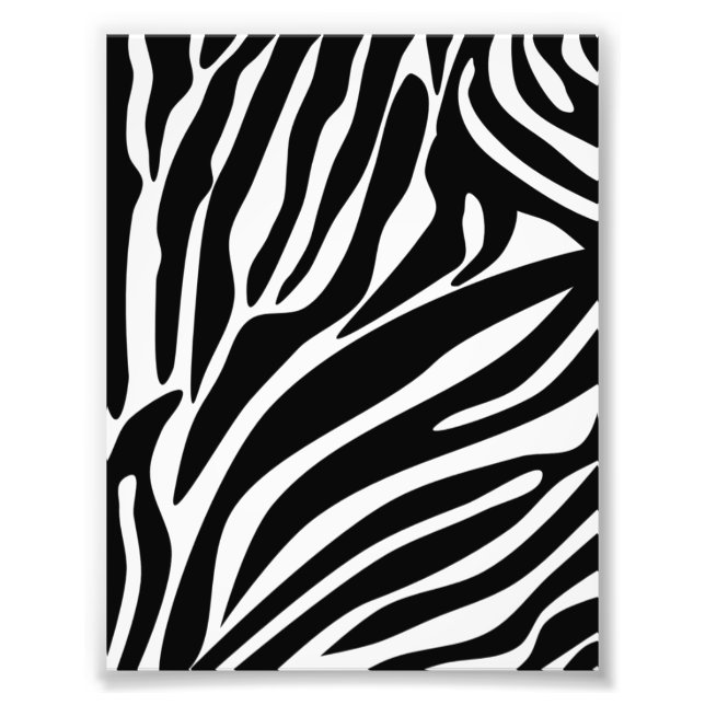 Foto Padrão de Impressão Zebra Preta (Frente)