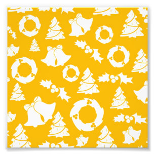 Foto Padrão de Natal Amarelo