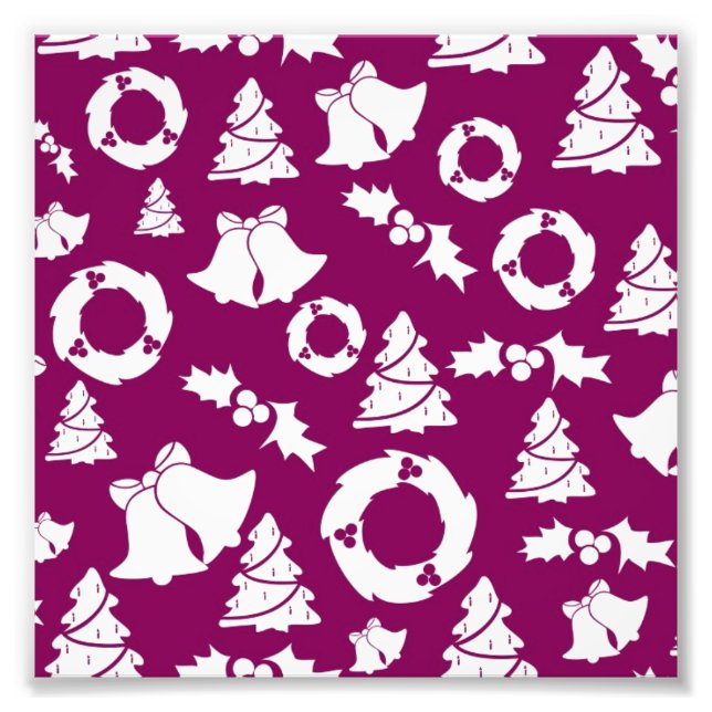 Foto Padrão de Natal Roxo (Frente)