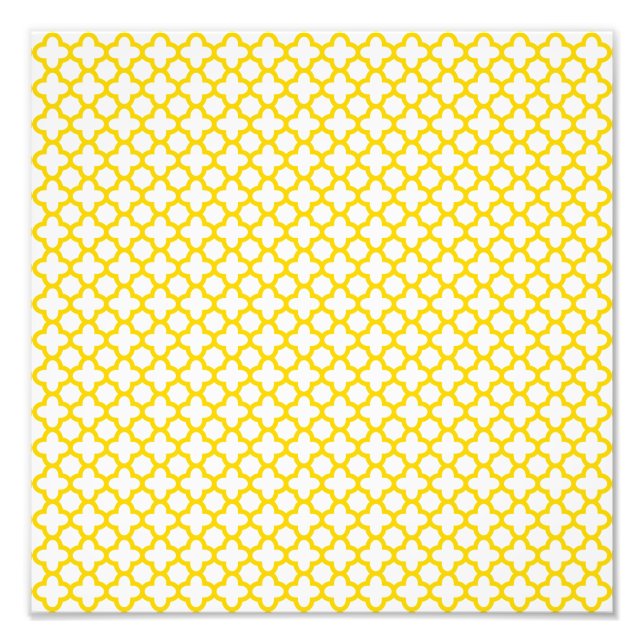 Foto Padrão de Quatrefoil Amarelo (Frente)