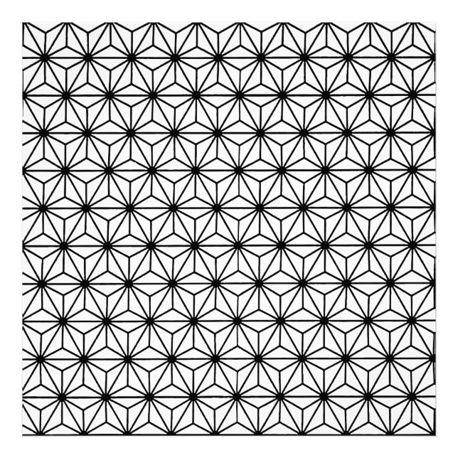 Foto Padrão de triângulos em estilo Art Déco branco e p (Frente)