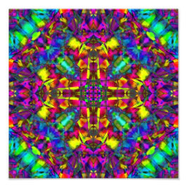 Foto Padrão de Turquiose Roxa e Mandala Amarelo