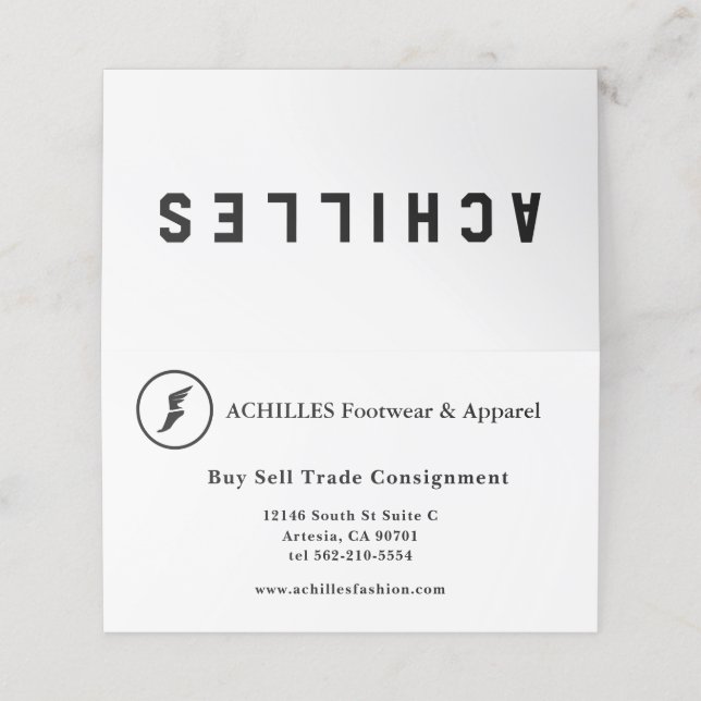 Foto padrão do folheto de 3,5" x 2,0" para Cartão  (Exterior/Desdobrado)