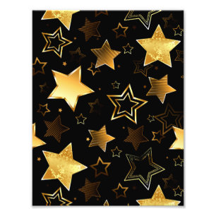 Foto Padrão sem costura com estrelas de Ouro