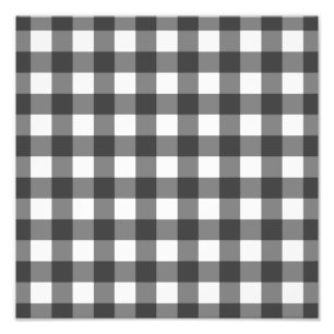 Foto Padrão Xadrez em Preto e Branco com Impressão Vich