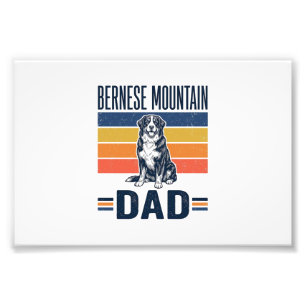 Foto Pai do Cão de Montanha Bernês Design Vetorial Vint