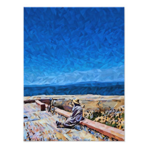 Foto Paisagem abstrato com Vista e Pessoa à beira-mar