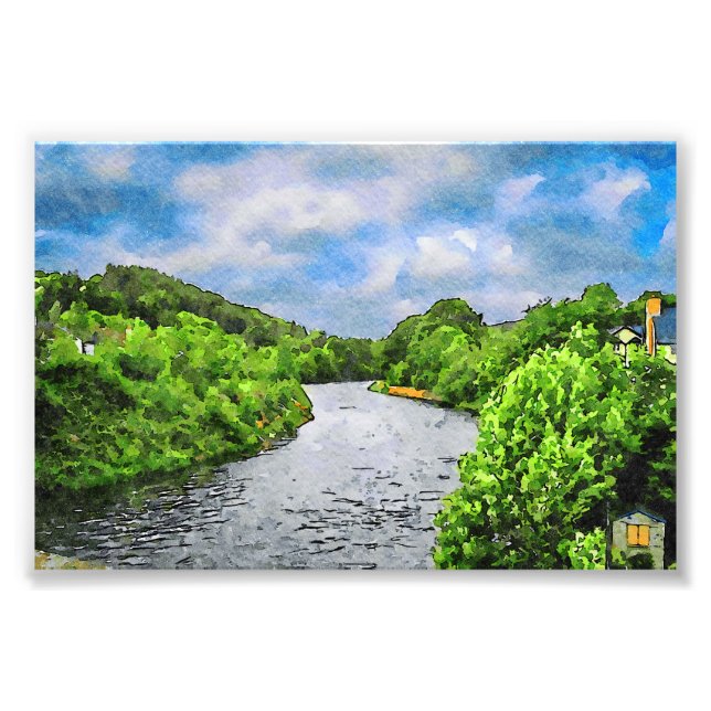 Foto Paisagem aquática de um rio em County Wicklow (Frente)