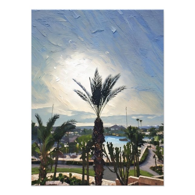 Foto Paisagem bonita do resort costeiro com palmeiras (Frente)