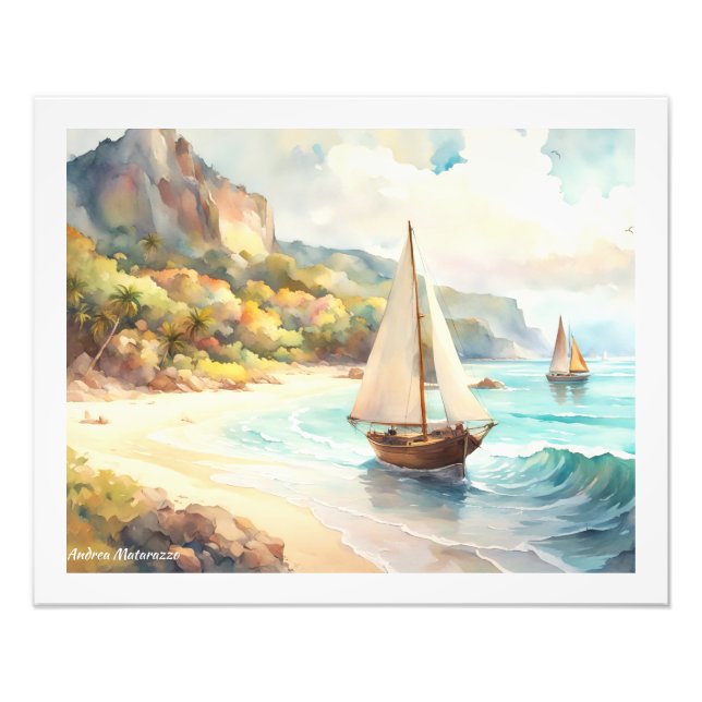 Foto Paisagem com navios de mar e de navegação (Frente)