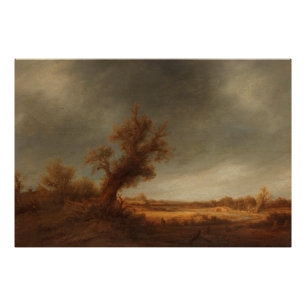 Foto Paisagem com um carvalho velho, Adriaen van Ostade
