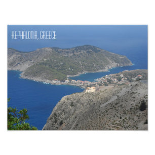 Foto Paisagem da aldeia Assos Kefalonia, ilha grega