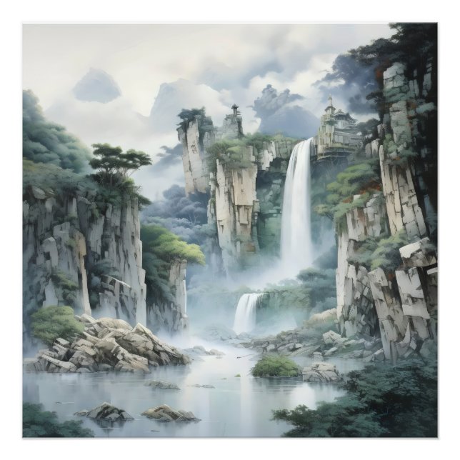 Foto Paisagem de Cachoeira Fantástica Natureza (Frente)