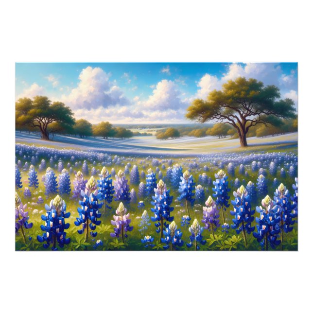 Foto Paisagem de Prado de Bluebonnet do Texas (Frente)