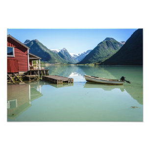 Foto Paisagem do fiorde no poster de Noruega