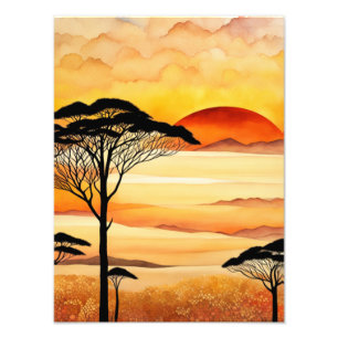 Foto Paisagem do Sol Africano