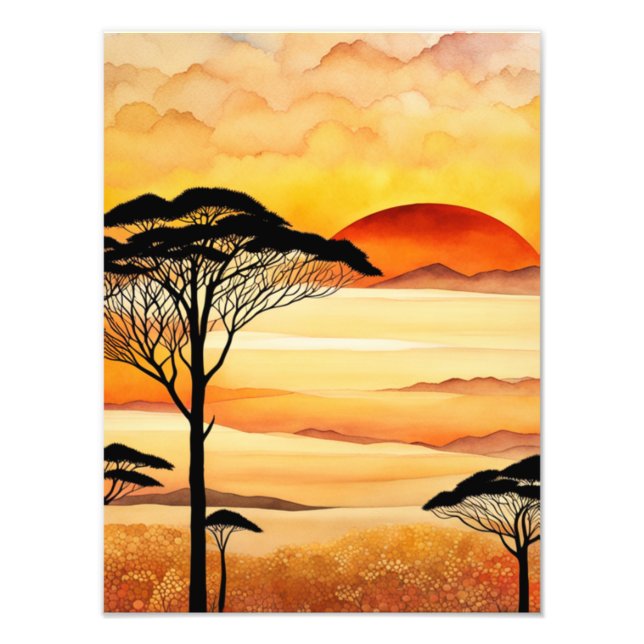 Foto Paisagem do Sol Africano (Frente)