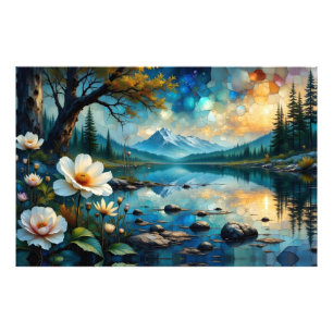 Foto Paisagem Montanhosa Reflexo da Água