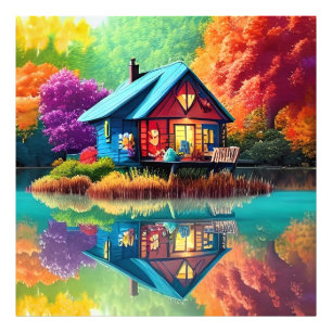 Foto Paisagem natural com lago e outono-38566