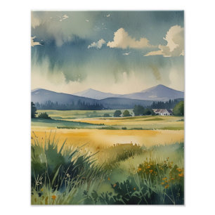 Foto Paisagem Sonhadora com Aquarela Suave