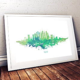 Foto Paisagem urbana da cidade de Nova York em aquarela