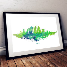 Foto Paisagem urbana da Cidade de Nova York em aquarela