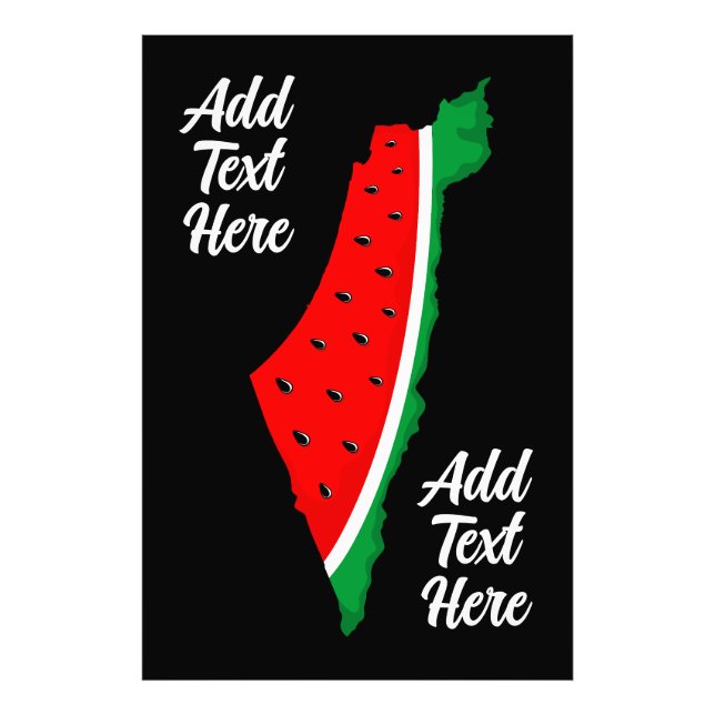 Foto Palestina - Mapa Watermelon - Símbolo da liberdade (Frente)