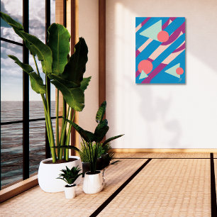 Foto Paleta de vintagem em forma de óleo geométrico