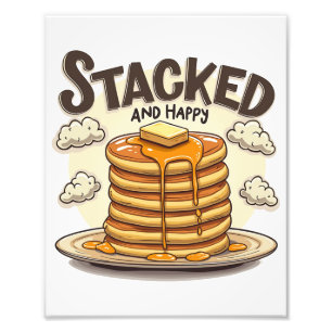 Foto Pancakes Empilhados E Felizes Delícia De Xarope