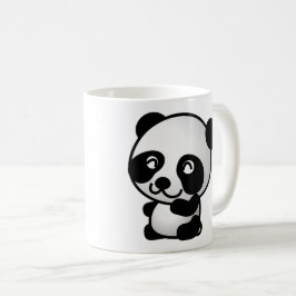 Foto panda, animais. caneca de café