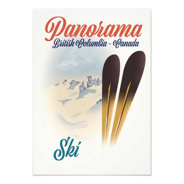 Foto Panorama British Columbia Canada ski poster (Frente)