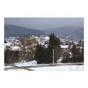 Foto Panorama da Aldeia de Inverno - Paisagem Rural Rom
