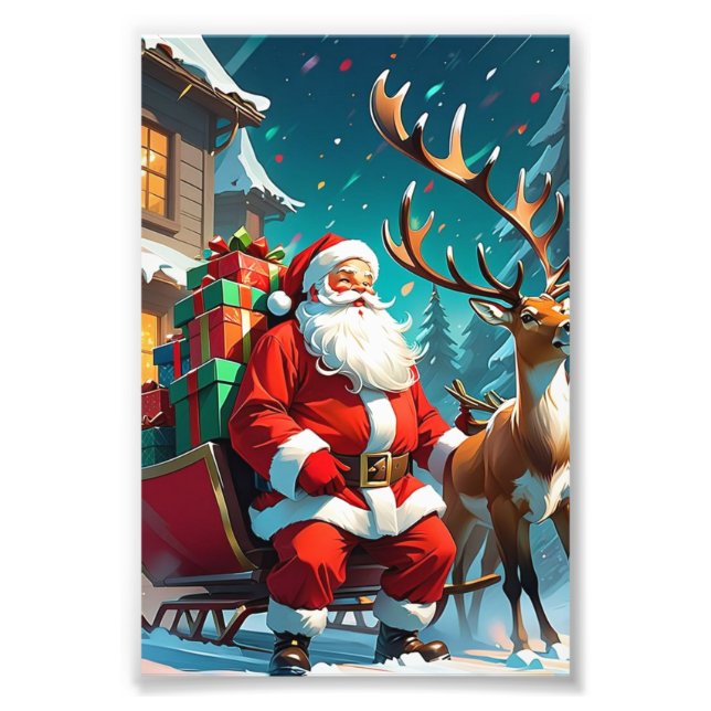 Foto “Papai Noel com Rena ChristPhoto  (Frente)