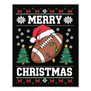 Foto Papai Noel estilo suéter feio de Natal Futebol Ame