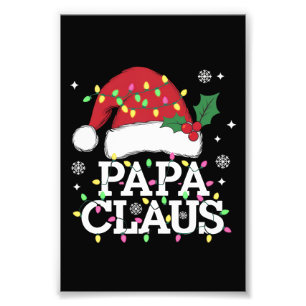 Foto Papai Noel Luzes de Natal Família de Pijama Combin