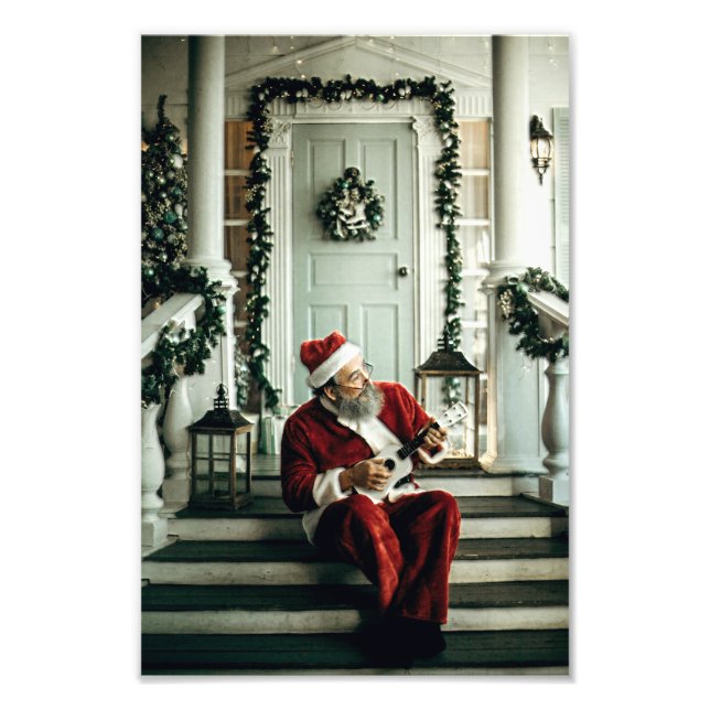 Foto Papai Noel tocando música (Frente)