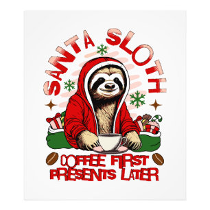 Foto Papais noeis de lama tomando café