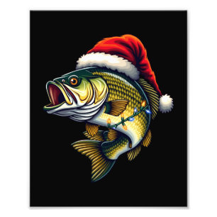 Foto Papais noeis de pescado felizes pescando pasto pes
