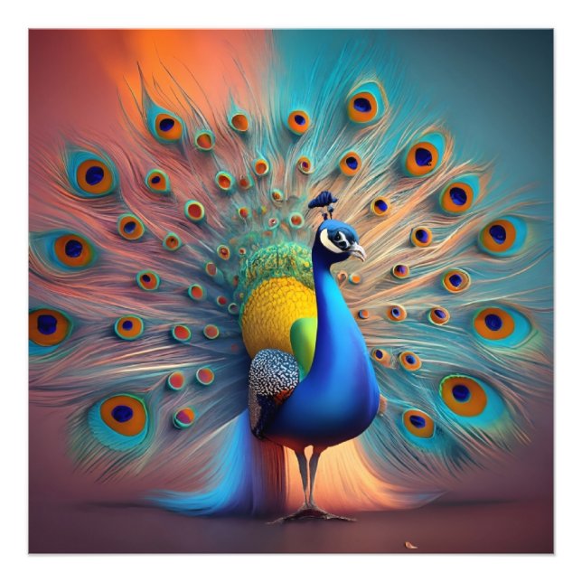 Foto Papel de parede de pavão (Frente)