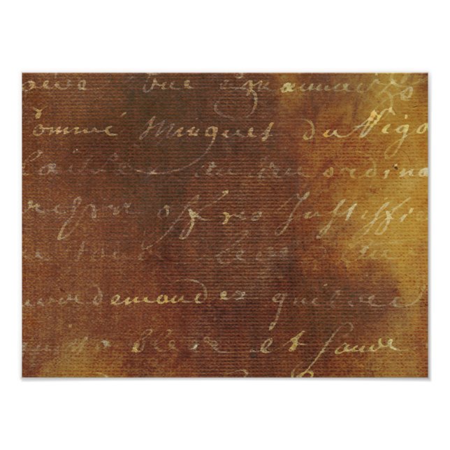 Foto Papel-pergaminho para roteiros em francês Vintage, (Frente)
