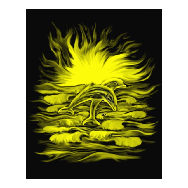 Foto Par de golfinho à luz do sol (Frente)