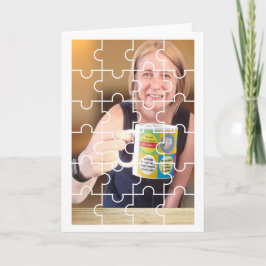 Foto para o cartão de serra, puzzler feliz de aniv