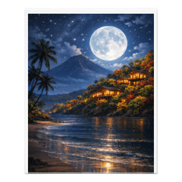 Foto Paraíso Noturno Tropical – Praia ao Luar