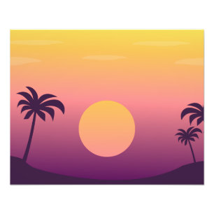 Foto Paraíso Tropical: Sunset com Palmeiras
