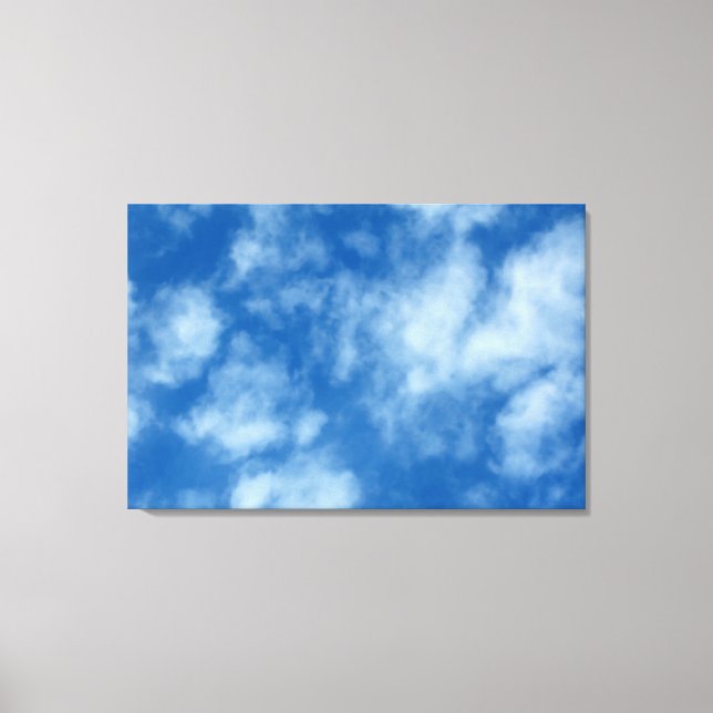 Foto parcialmente turva do céu azul no Canvas (Frente)