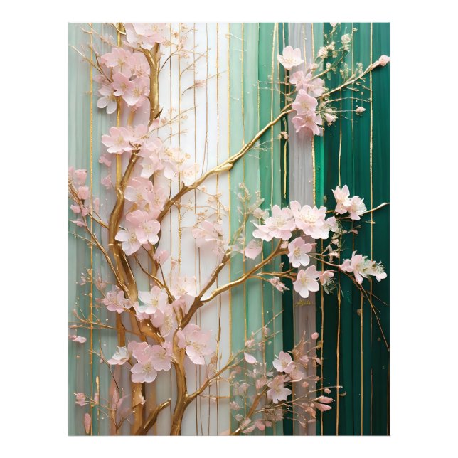 Foto Parede de Cerejeiras em Flor  (Frente)