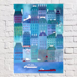 Foto Paris Blues<br><div class="desc">Pintura moderna de Paris na primavera. Para aqueles que amam a França e a arquitetura francesa. Arte original de Nic Squirrell</div>