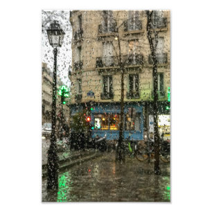 Foto Paris Cafe Lâmpada na Chuva -